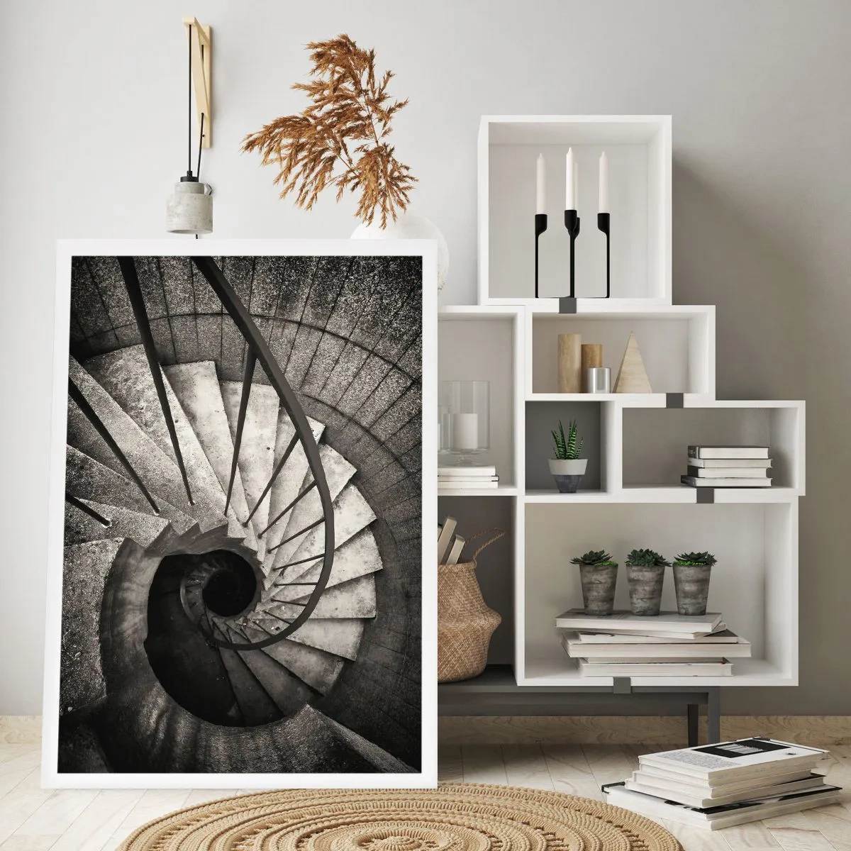 Affiche - Poster - En haut des escaliers, en bas des escaliers - 30x40 cm