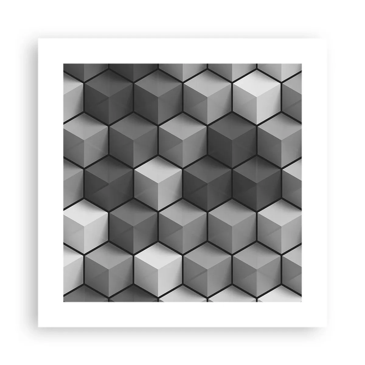 Affiche - Poster - Puzzle cubiste - 40x40 cm