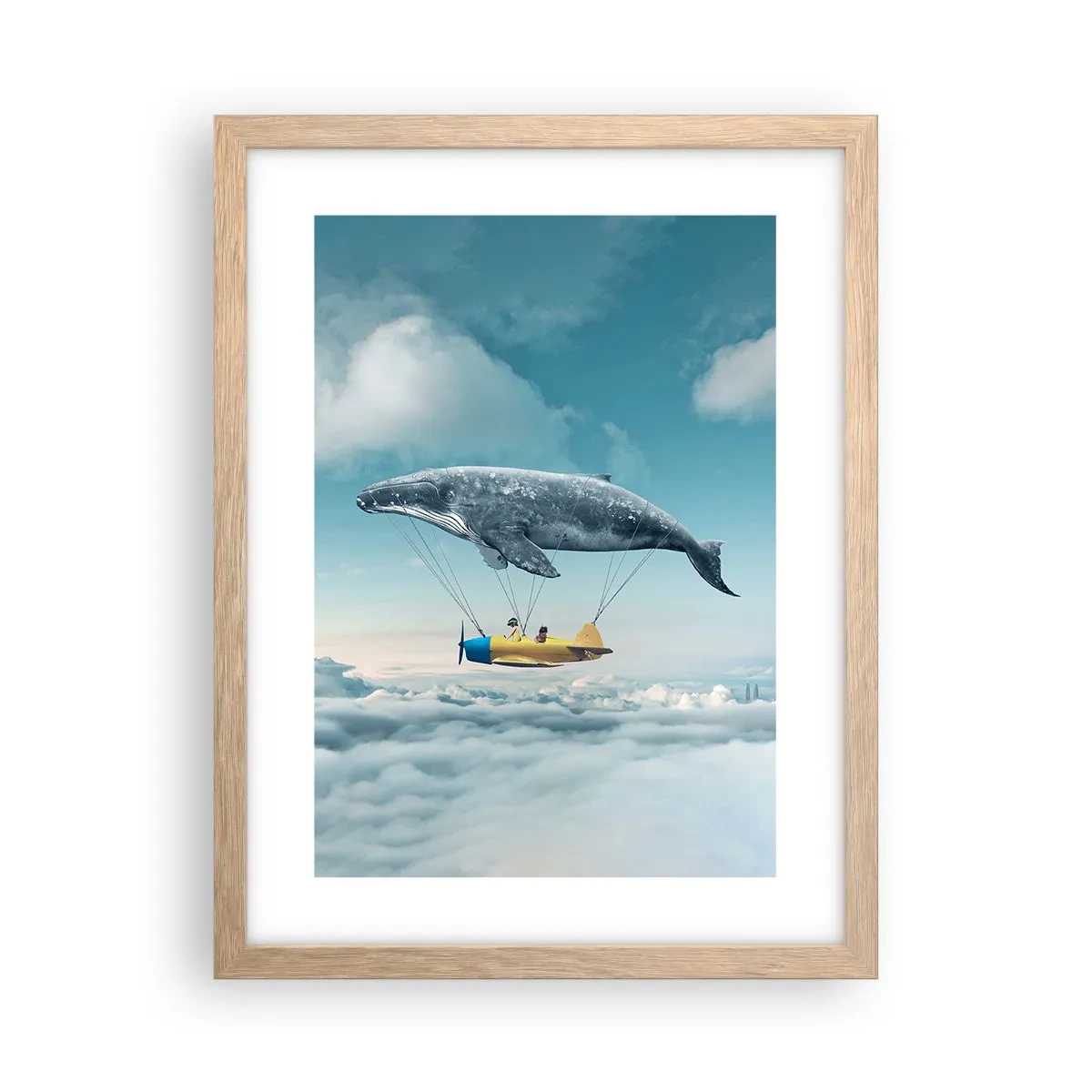 Affiche dans un chêne clair - Poster - Pourquoi pas? - 30x40 cm