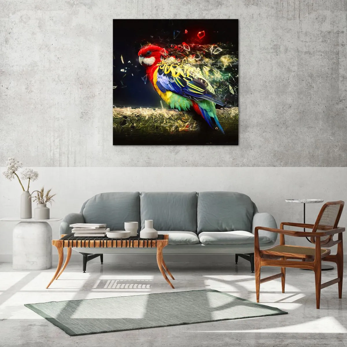 Impression sur verre - Image sur verre - Messager d'éclat - 70x70 cm