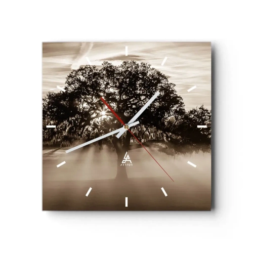 Horloge murale - Pendule murale - Arbre de bonnes nouvelles - 40x40 cm
