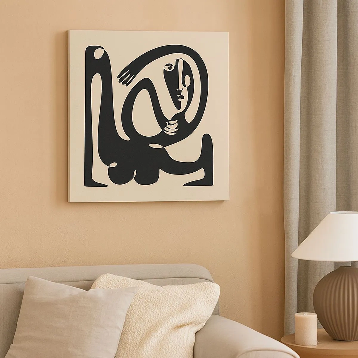 Impression sur toile - Image sur toile - Presque du Picasso - 30x30 cm