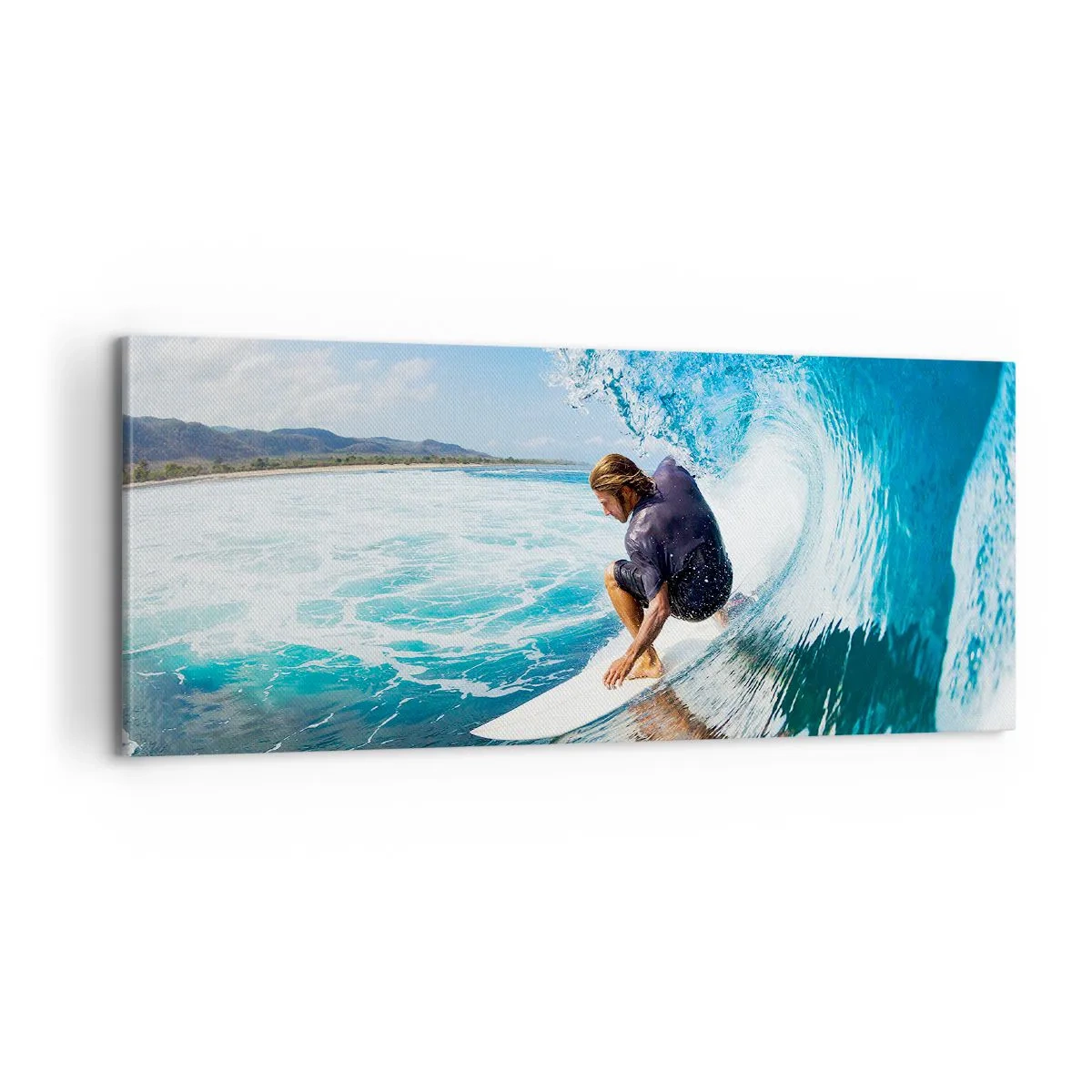 Impression sur toile - Image sur toile - Danse avec les vagues - 100x40 cm