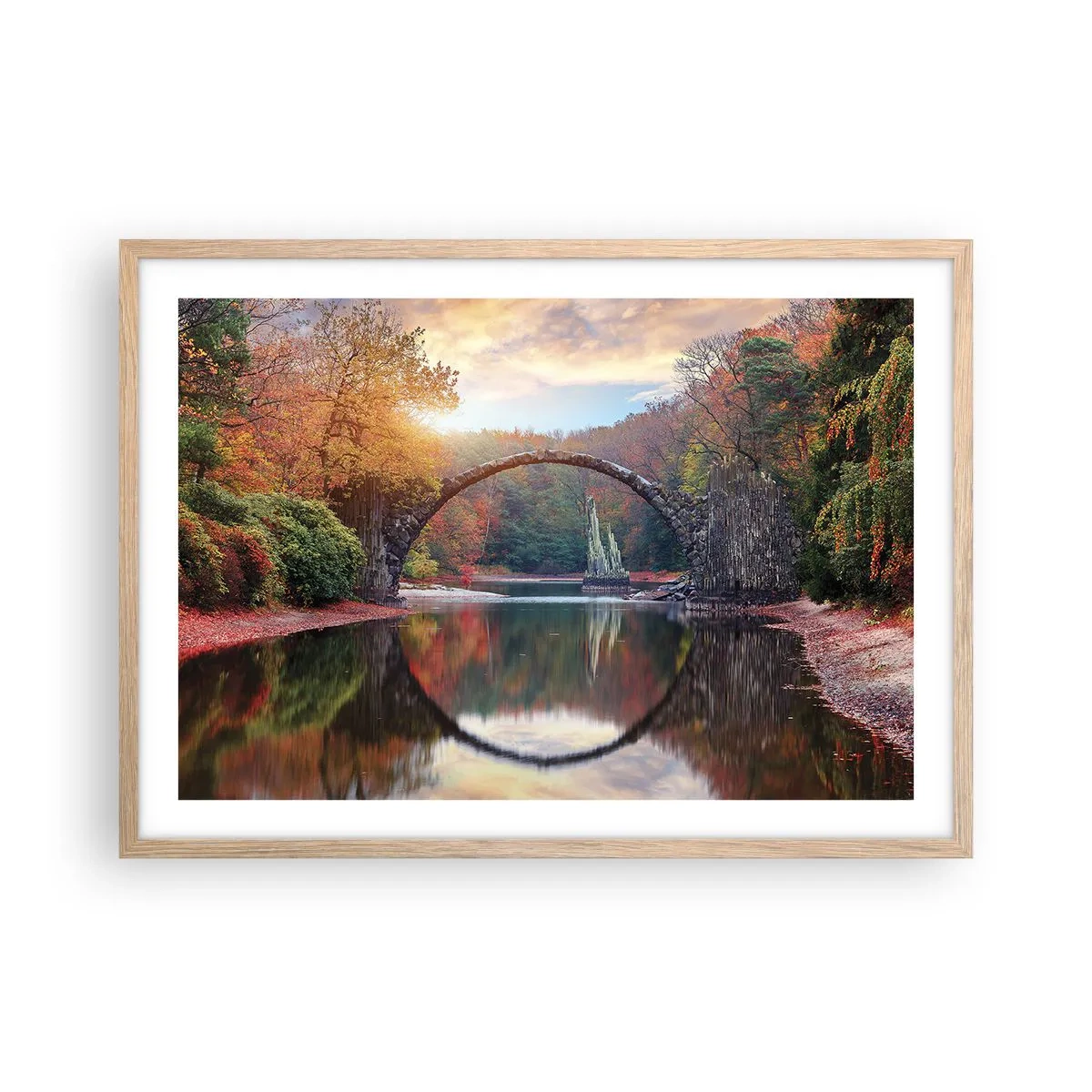 Affiche dans un chêne clair - Poster - De l'autre cote du miroir - 70x50 cm