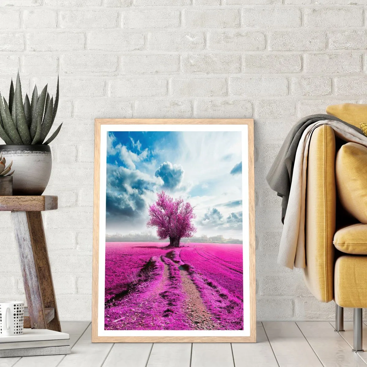 Affiche dans un chêne clair - Poster - Lande - nature sauvage - 30x40 cm