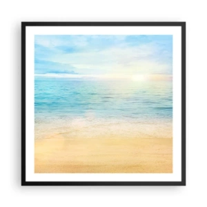 Affiche dans un cadre noir - Poster - Le grand bleu - 60x60 cm