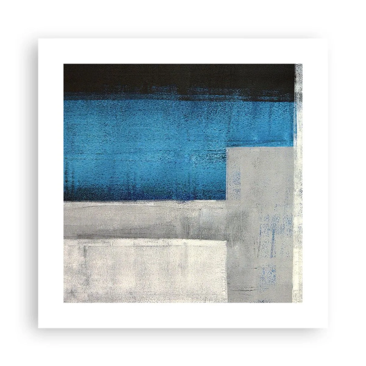 Affiche - Poster - Une composition poétique de gris et de bleu - 40x40 cm