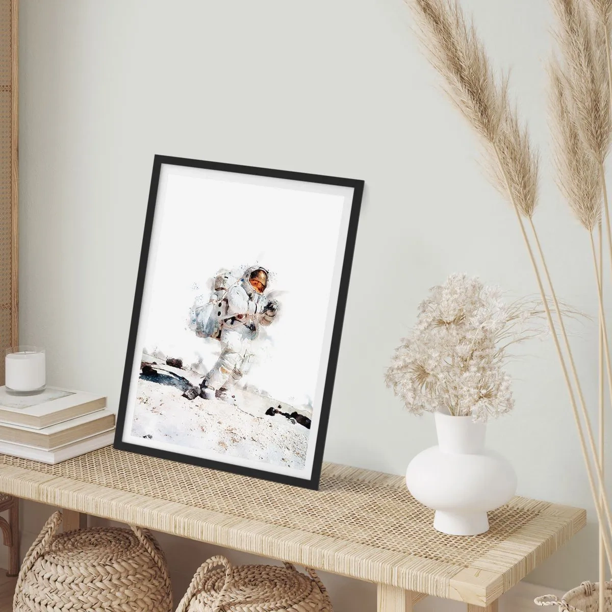 Affiche dans un cadre noir - Poster - Envoyé de la Terre - 30x40 cm