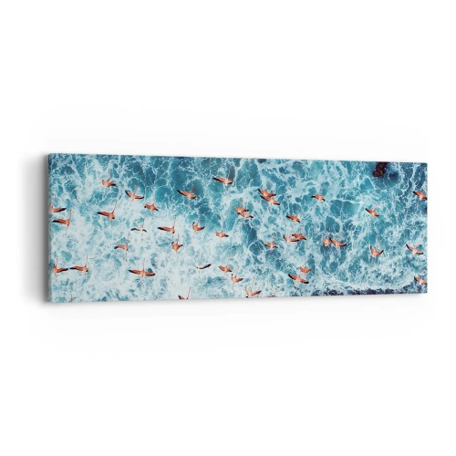 Impression sur toile - Image sur toile - Défilé du bord de mer - 90x30 cm