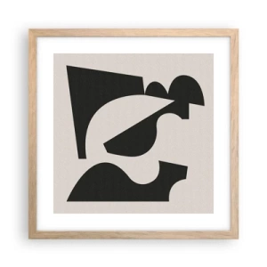 Affiche dans un chêne clair - Poster - À monter soi-même - 40x40 cm