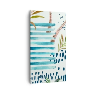 Impression sur toile - Image sur toile - Des vacances sous les palmiers - 55x100 cm