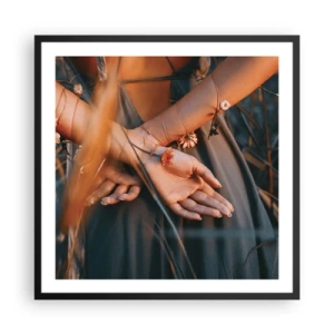 Affiche dans un cadre noir - Poster - Liée à la nature - 60x60 cm