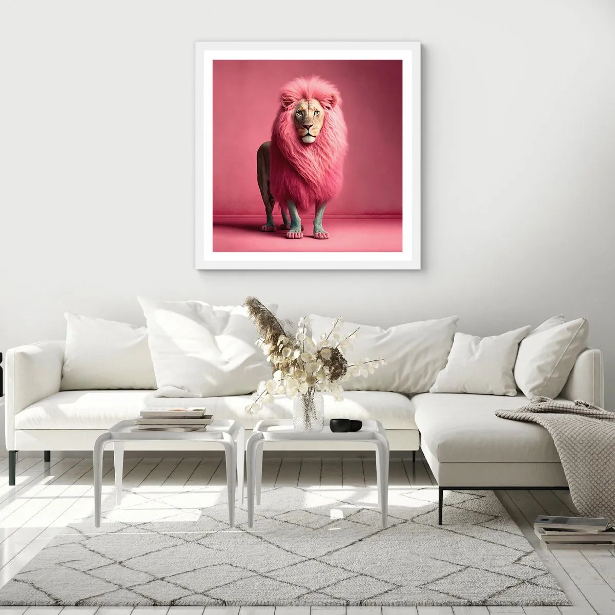 Affiche dans un cadre blanc - Poster - Et tu n'as plus peur - 60x60 cm