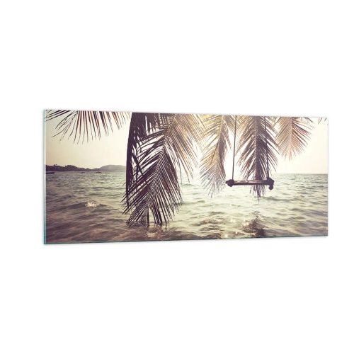 Impression sur verre - Image sur verre - Vous pouvez vous balancer dans les nuages à volonté - 100x40 cm