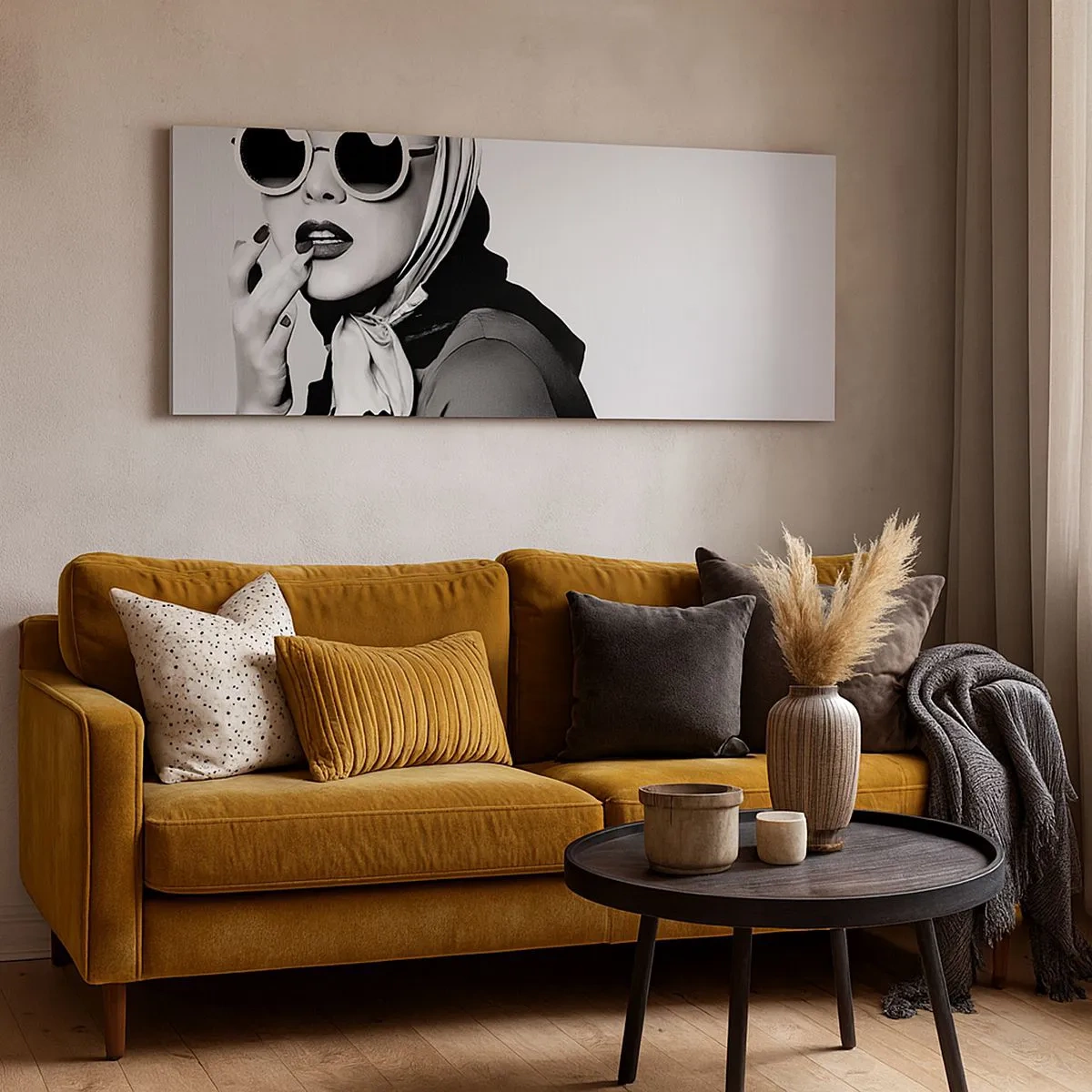 Impression sur toile - Image sur toile - Salutations des années 60 - 100x40 cm