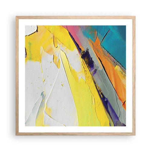 Affiche dans un chêne clair - Poster - Anatomie du monde - 60x60 cm