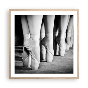 Affiche dans un chêne clair - Poster - Ensemble, simple - 60x60 cm