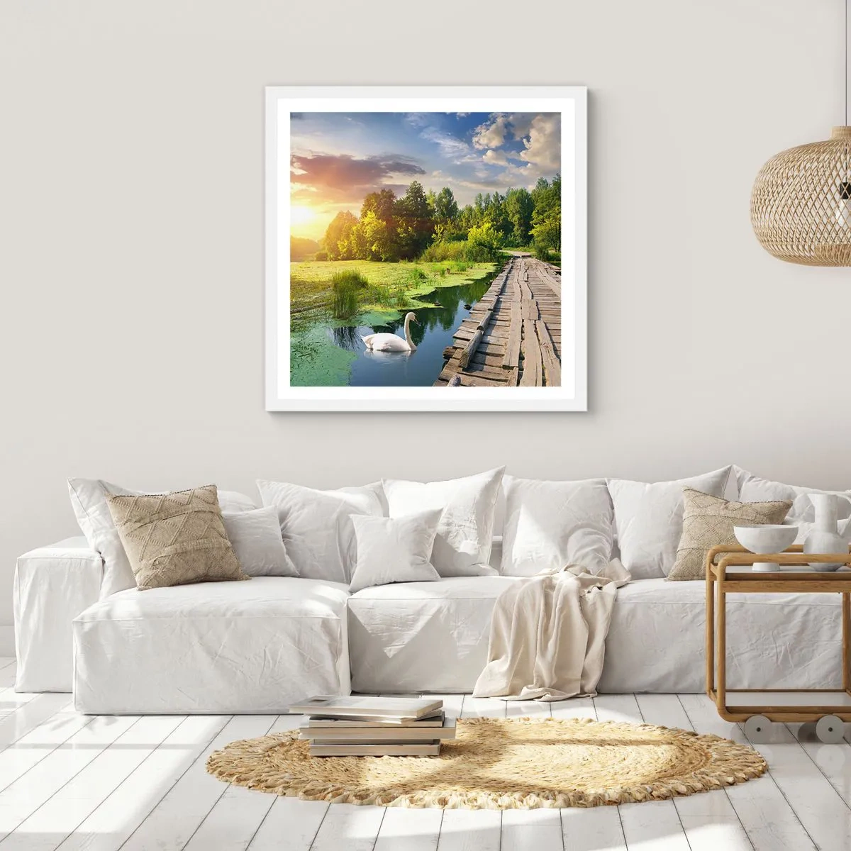 Affiche dans un cadre blanc - Poster - L'été, l'été partout - 50x50 cm