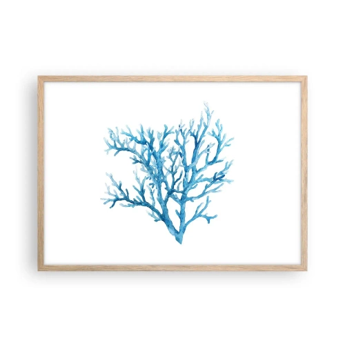 Affiche dans un chêne clair - Poster - Filigrane nautique - 70x50 cm