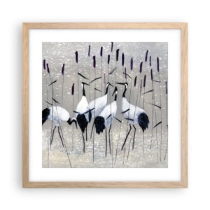 Affiche dans un chêne clair - Poster - Parmi les siens - 40x40 cm