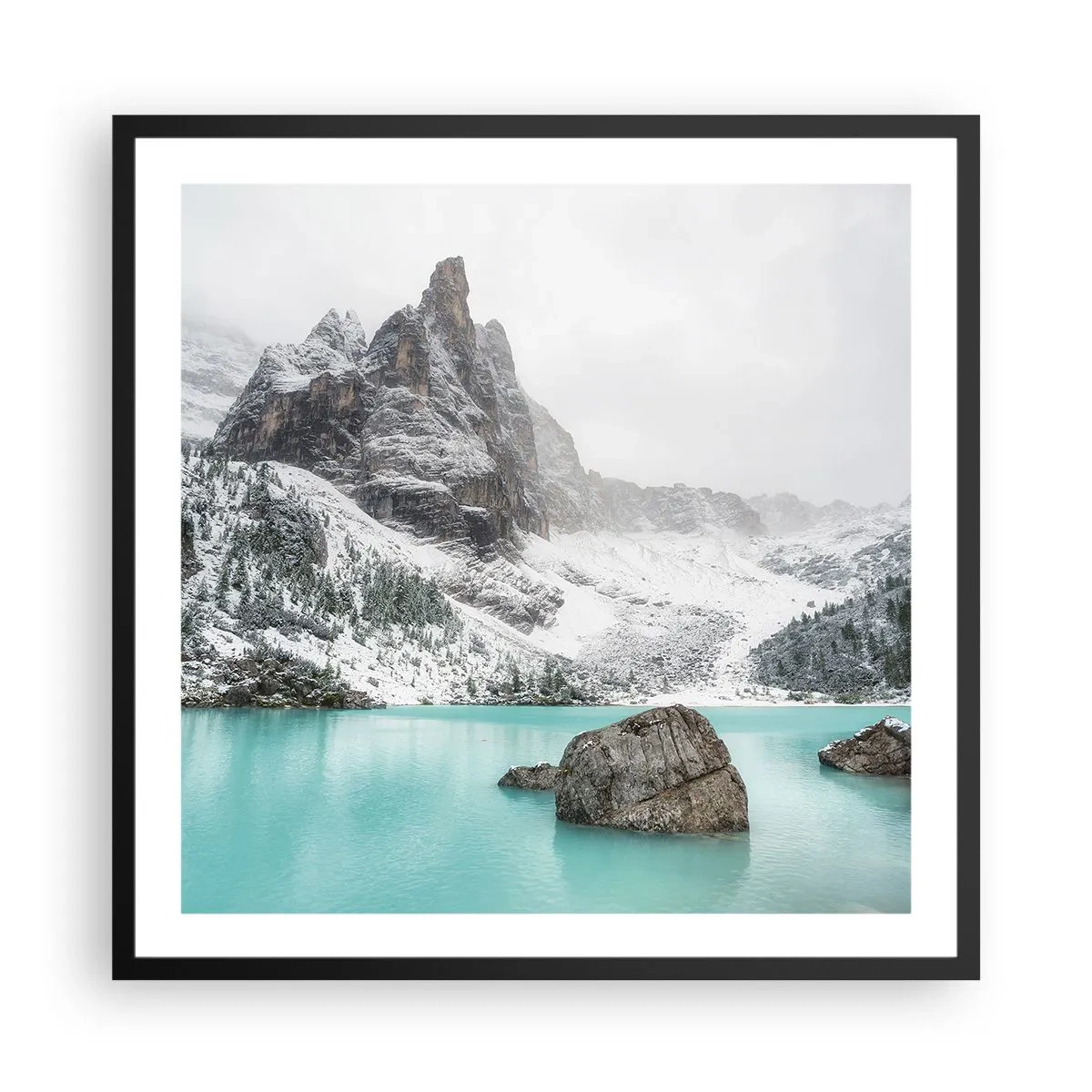 Affiche dans un cadre noir - Poster - Sur ses gardes - 60x60 cm