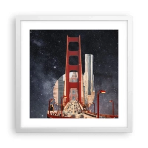 Affiche dans un cadre blanc - Poster - Toujours au centre - 40x40 cm