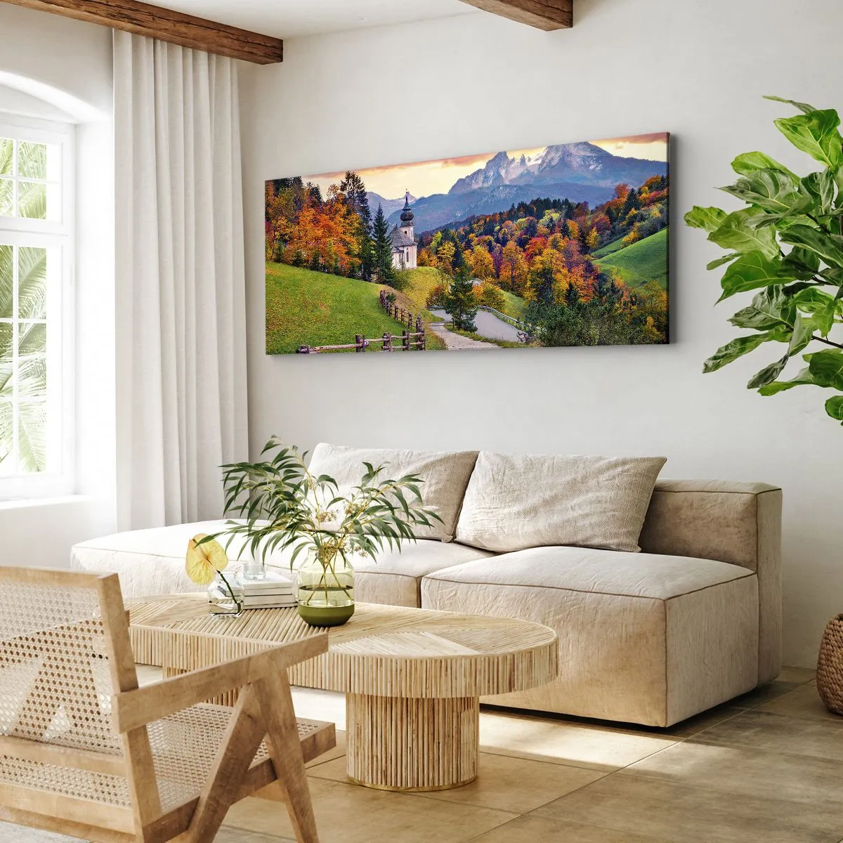 Impression sur toile - Image sur toile - Paysage comme peind - 90x30 cm