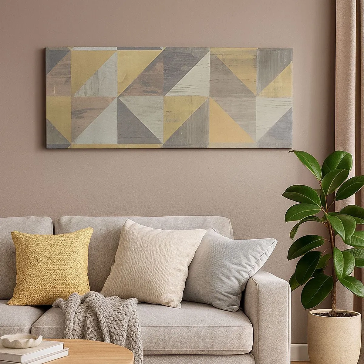 Impression sur toile - Image sur toile - Suivant l'angle du triangle - 100x40 cm