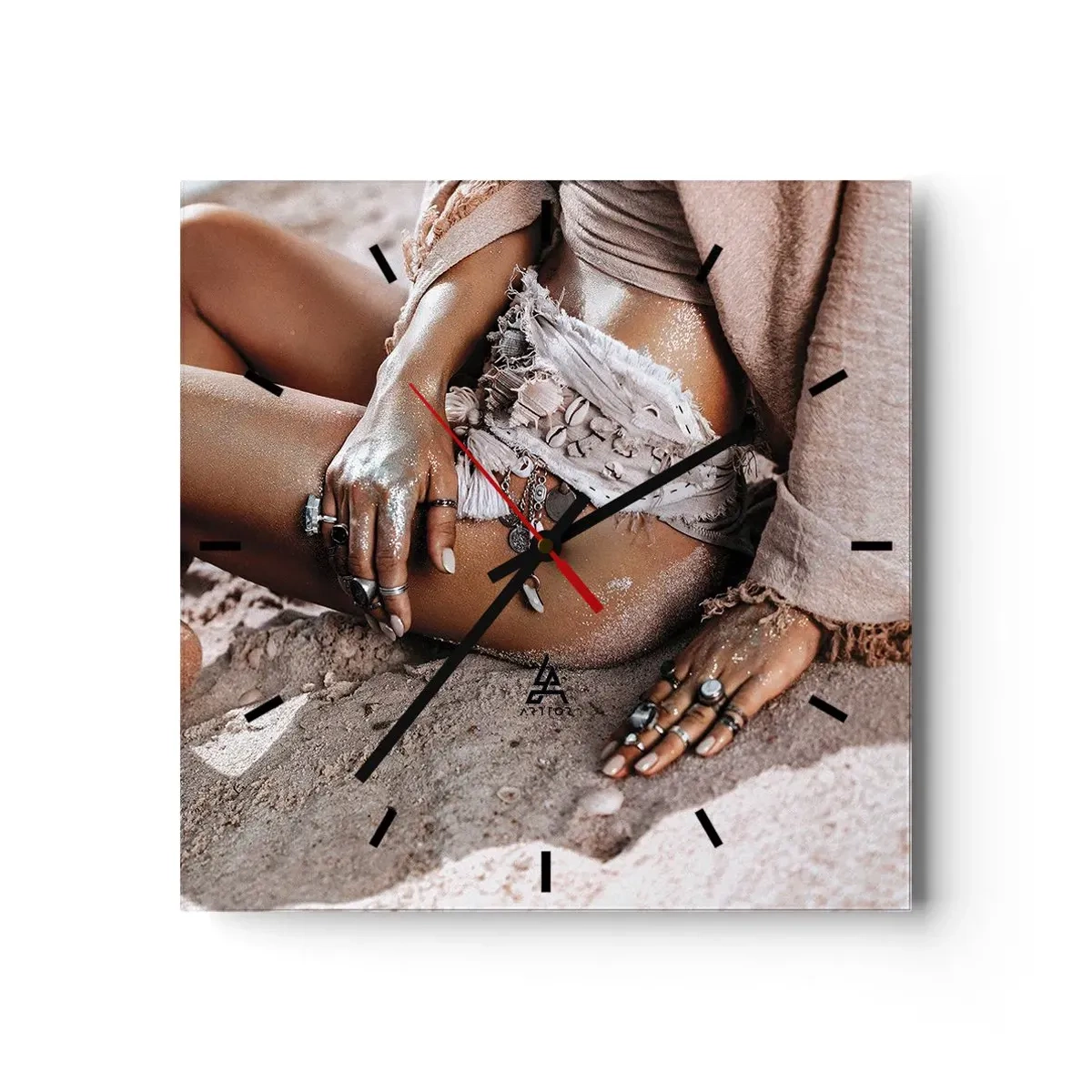 Horloge murale - Pendule murale - Rejeté par la vague? - 40x40 cm