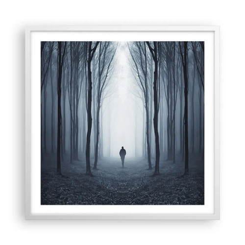 Affiche dans un cadre blanc - Poster - Tout est simple et clair - 60x60 cm