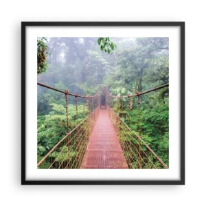 Affiche dans un cadre noir - Poster - Suspendu sur les couronnes - 50x50 cm