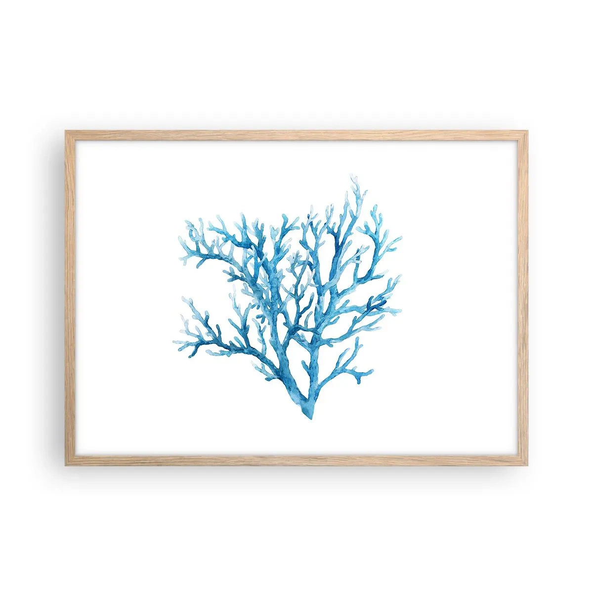 Affiche dans un chêne clair - Poster - Filigrane nautique - 70x50 cm