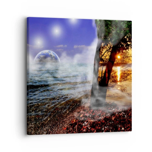 Impression sur toile - Image sur toile - Paysage surréaliste - unité de la nature - 30x30 cm
