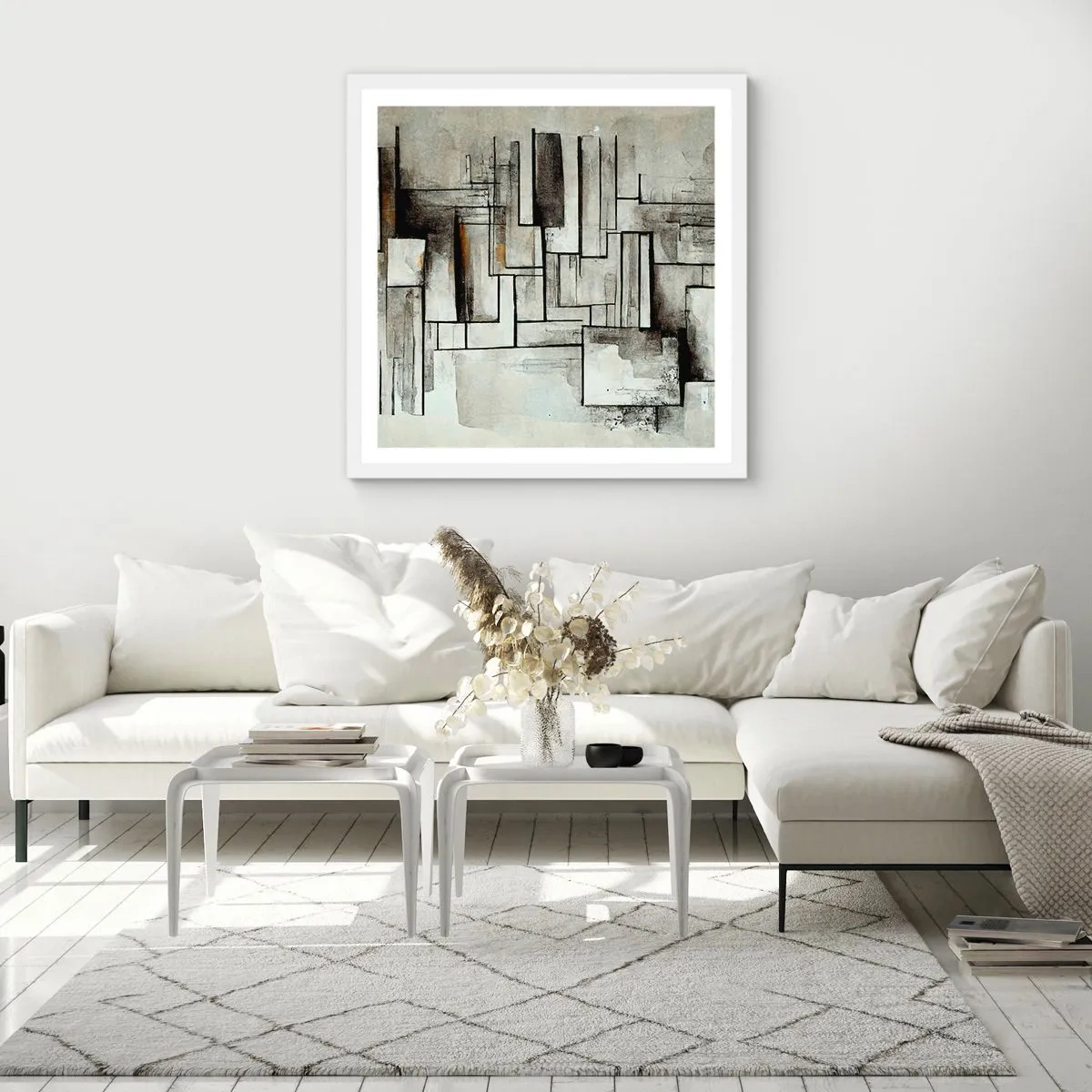 Affiche dans un cadre blanc - Poster - Le pouvoir de la simplicité - 30x30 cm