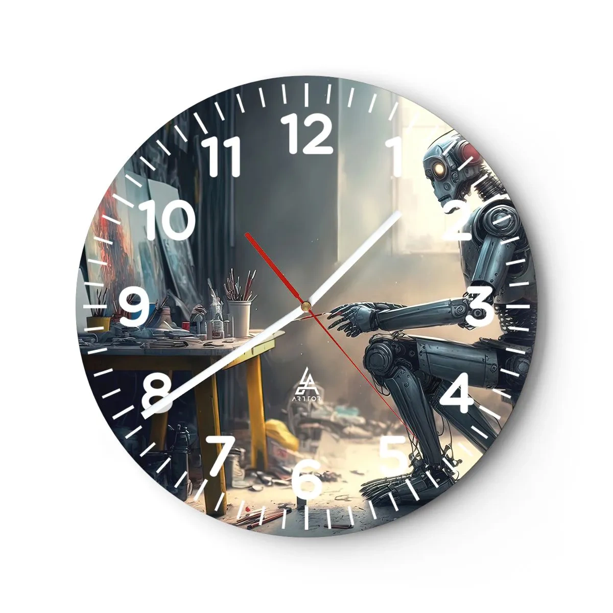 Horloge murale - Pendule murale - L'acte de création - 40x40 cm
