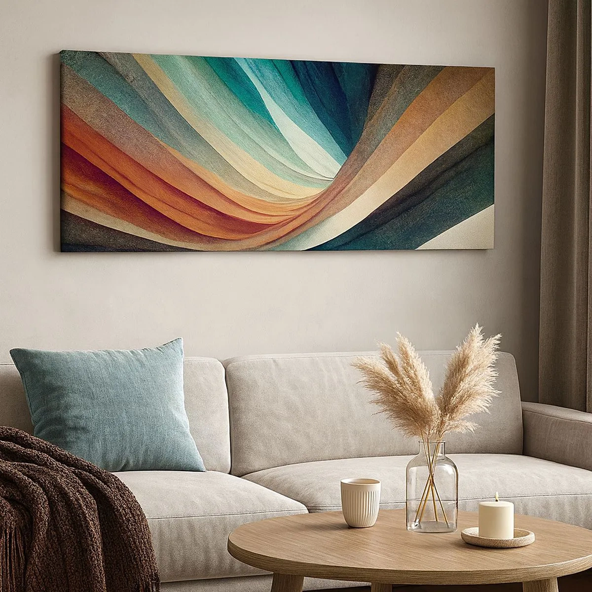 Impression sur toile - Image sur toile - Tissé à partir de couleurs - 100x40 cm