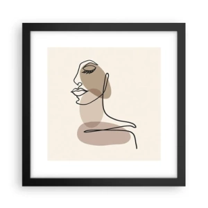 Affiche dans un cadre noir - Poster - Une certaine ligne de beauté - 30x30 cm