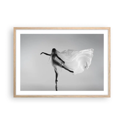 Affiche dans un chêne clair - Poster - Légèreté et grâce - 70x50 cm