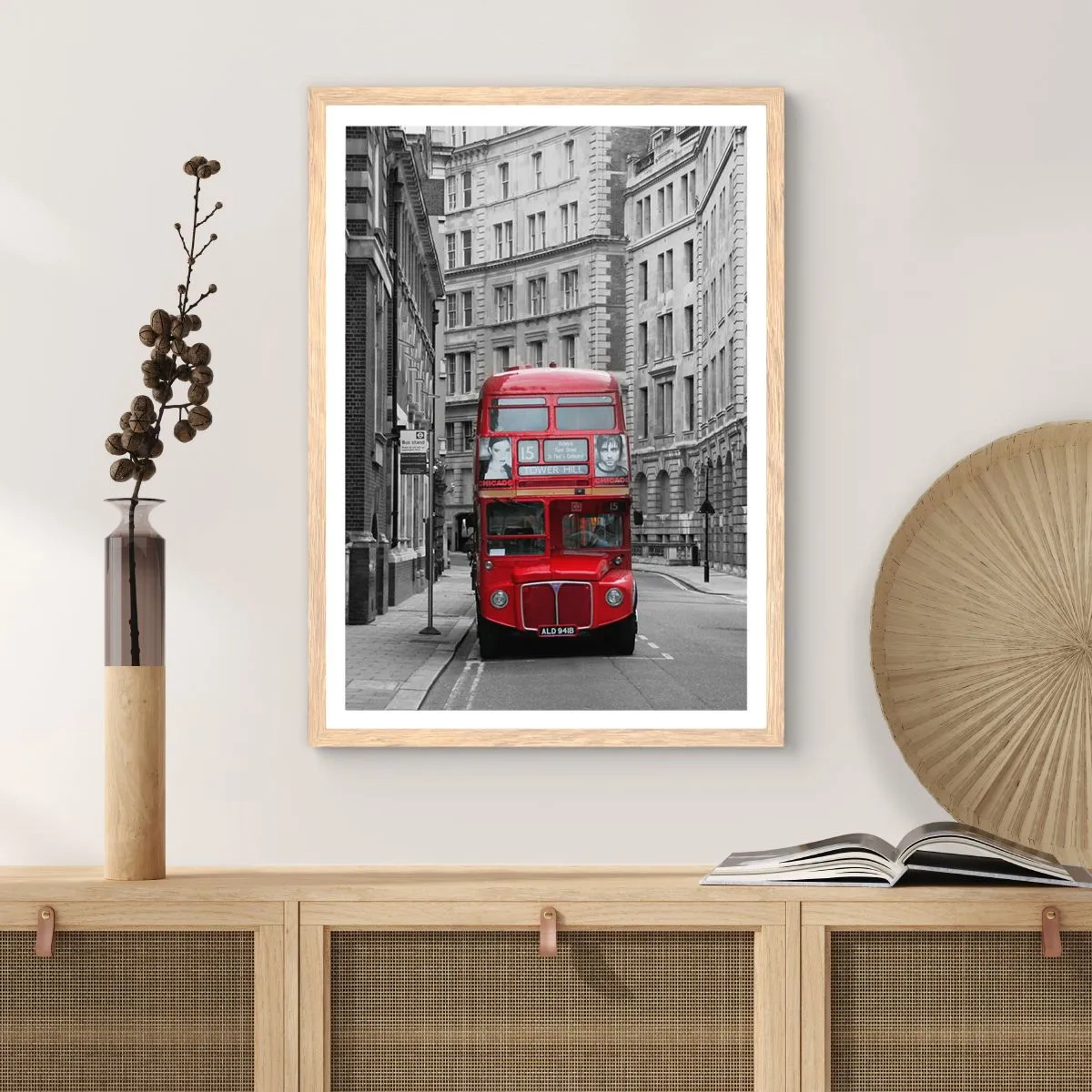 Affiche dans un chêne clair - Poster - La vie de tous les jours ne doit pas être grise - 40x50 cm