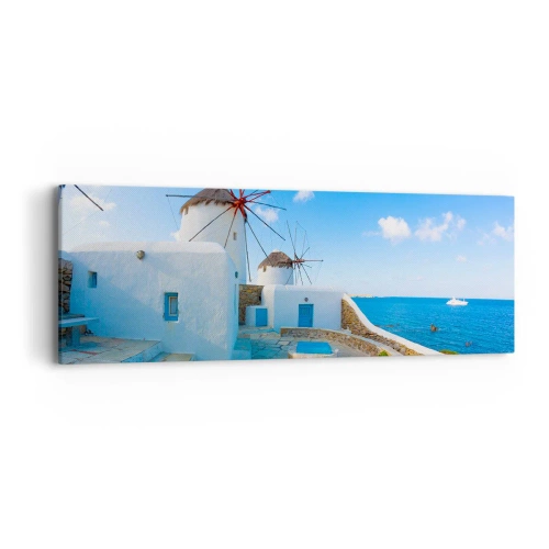 Impression sur toile - Image sur toile - Le vent bleu de la mer - 90x30 cm