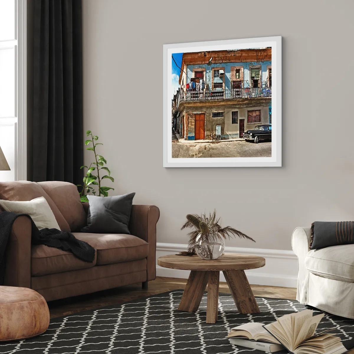 Affiche dans un cadre blanc - Poster - Climat hawaïen - 40x40 cm