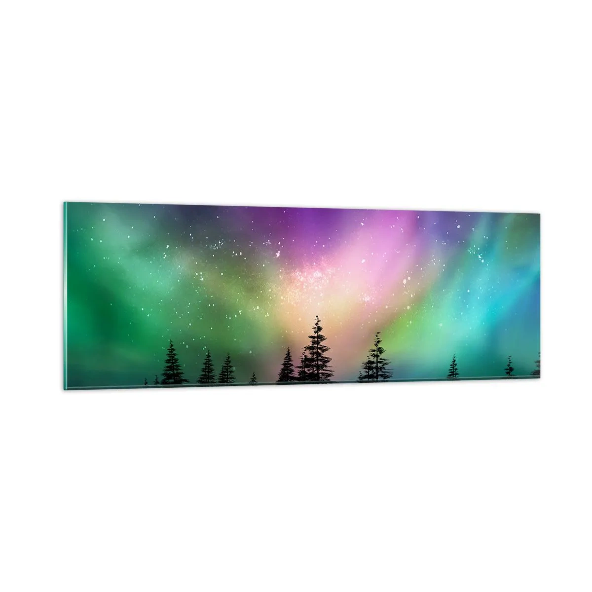 Impression sur verre - Image sur verre - Magie blanche - 90x30 cm