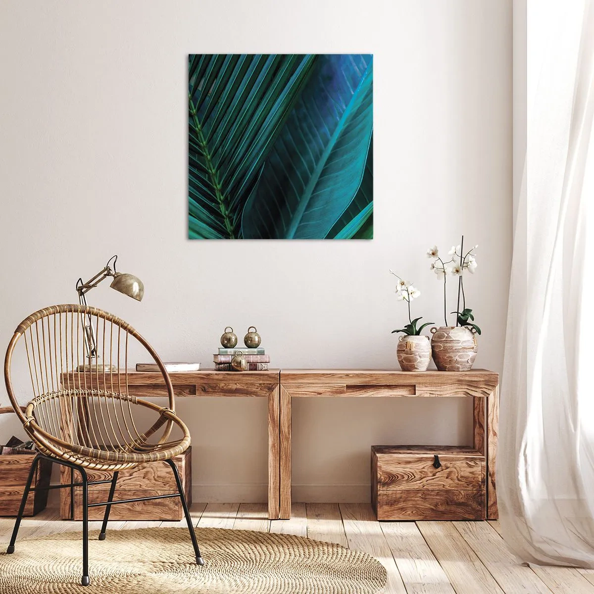 Impression sur toile - Image sur toile - L'anatomie du vert - 60x60 cm