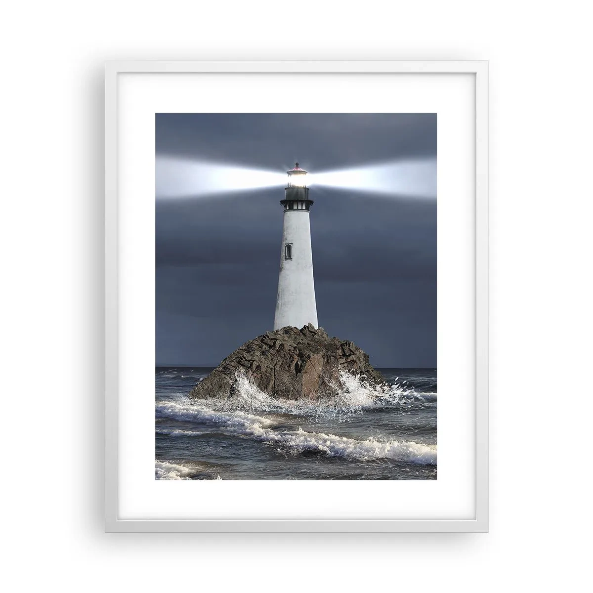 Affiche dans un cadre blanc - Poster - I… i… ici ! - 40x50 cm