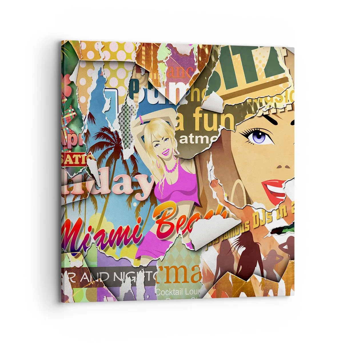 Impression sur toile - Image sur toile - Souvenirs de vacances - 70x70 cm