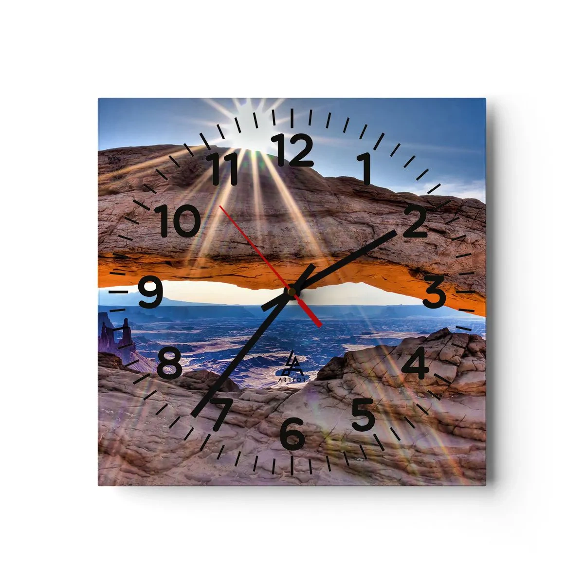 Horloge murale - Pendule murale - Par la porte rocheuse - 40x40 cm