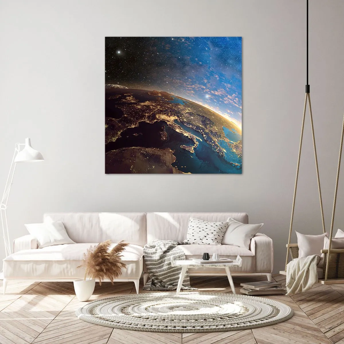 Impression sur toile - Image sur toile - Regardons-nous de loin - 30x30 cm