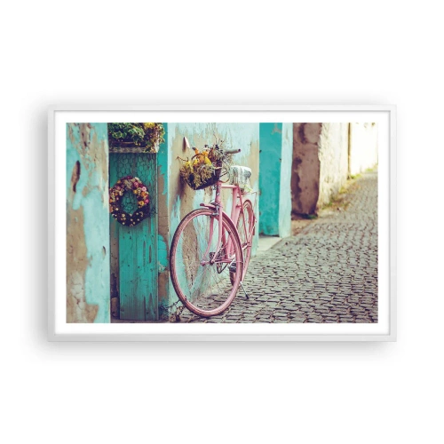 Affiche dans un cadre blanc - Poster - Je reviens tout de suite - 91x61 cm