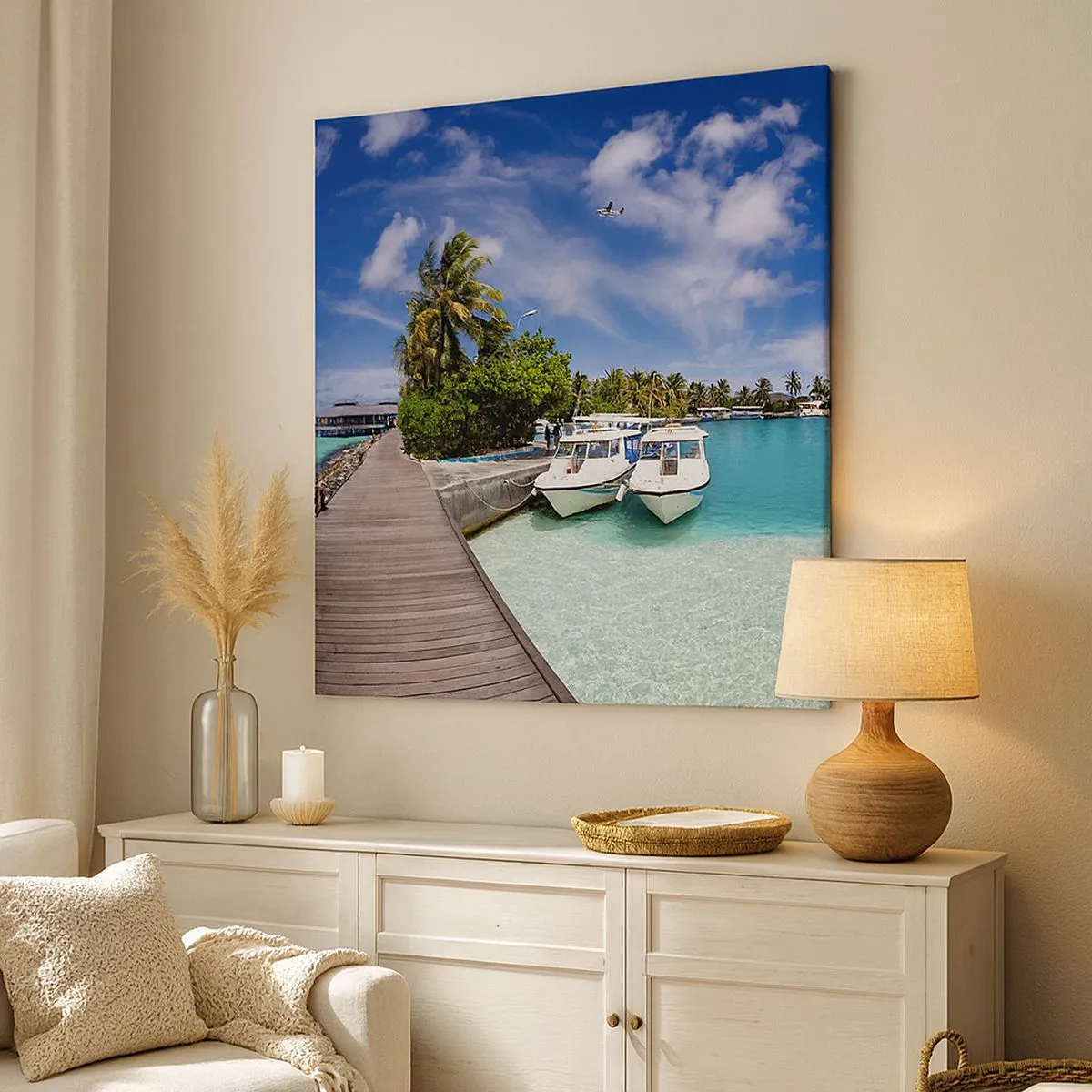 Impression sur toile - Image sur toile - Et cependant, le paradis existe bien - 30x30 cm