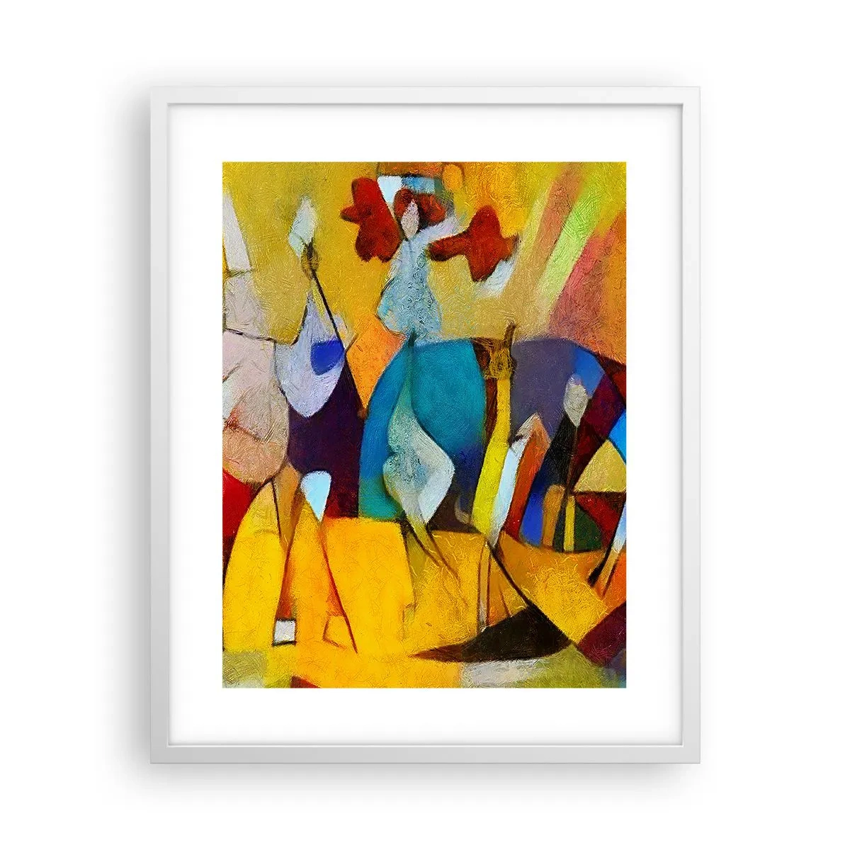 Affiche dans un cadre blanc - Poster - Soleil - vie - joie - 40x50 cm